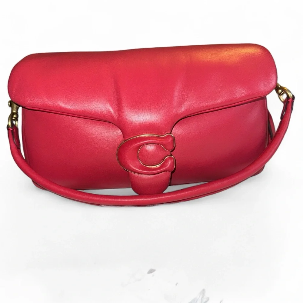 COACH Pillow Tabby 26 Leather Shoulder Bag in Red Apple NWT - Picture 7 of 13